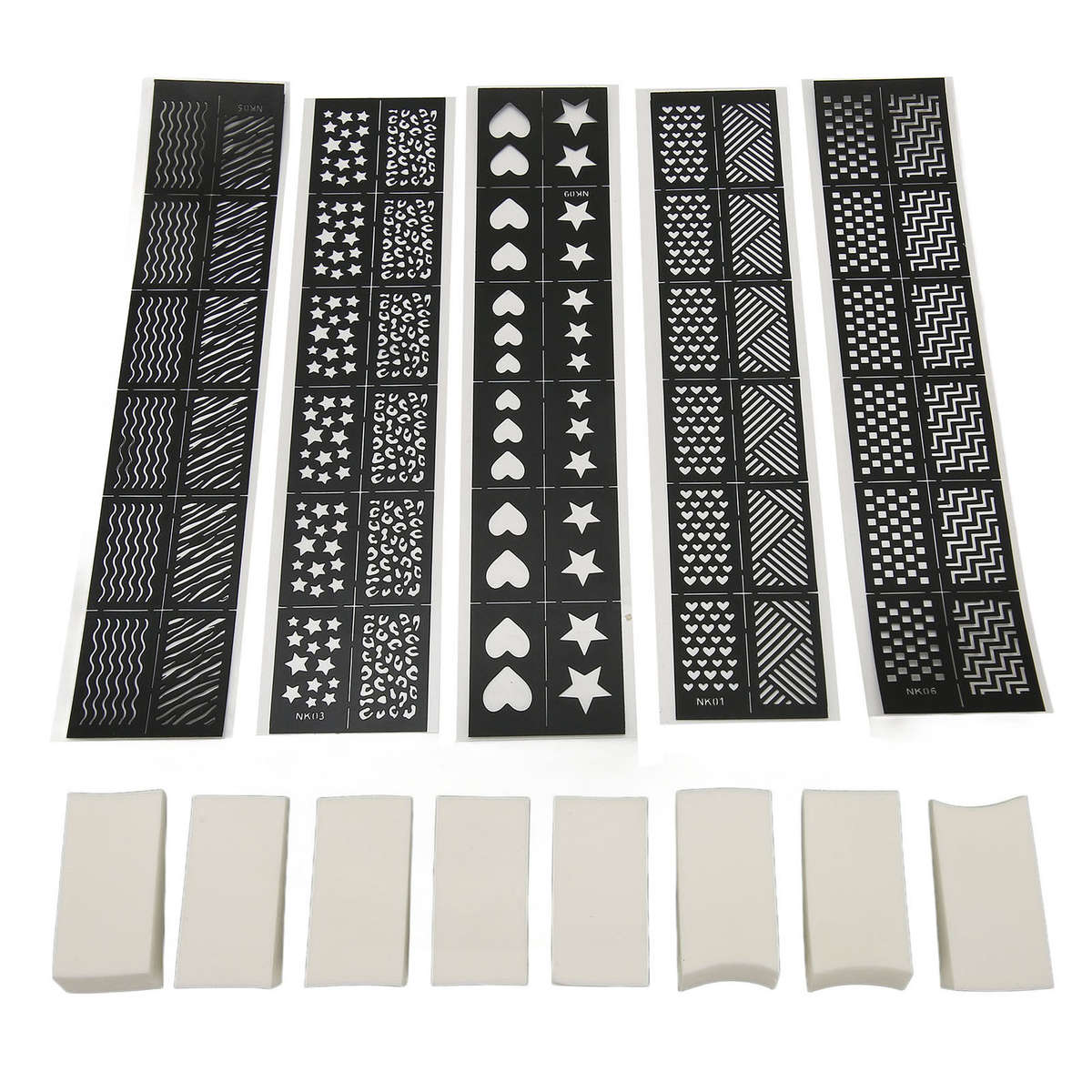 Nail Art Printing Template Professional 3D DIY Decoration Hollow Stickers Na CHW