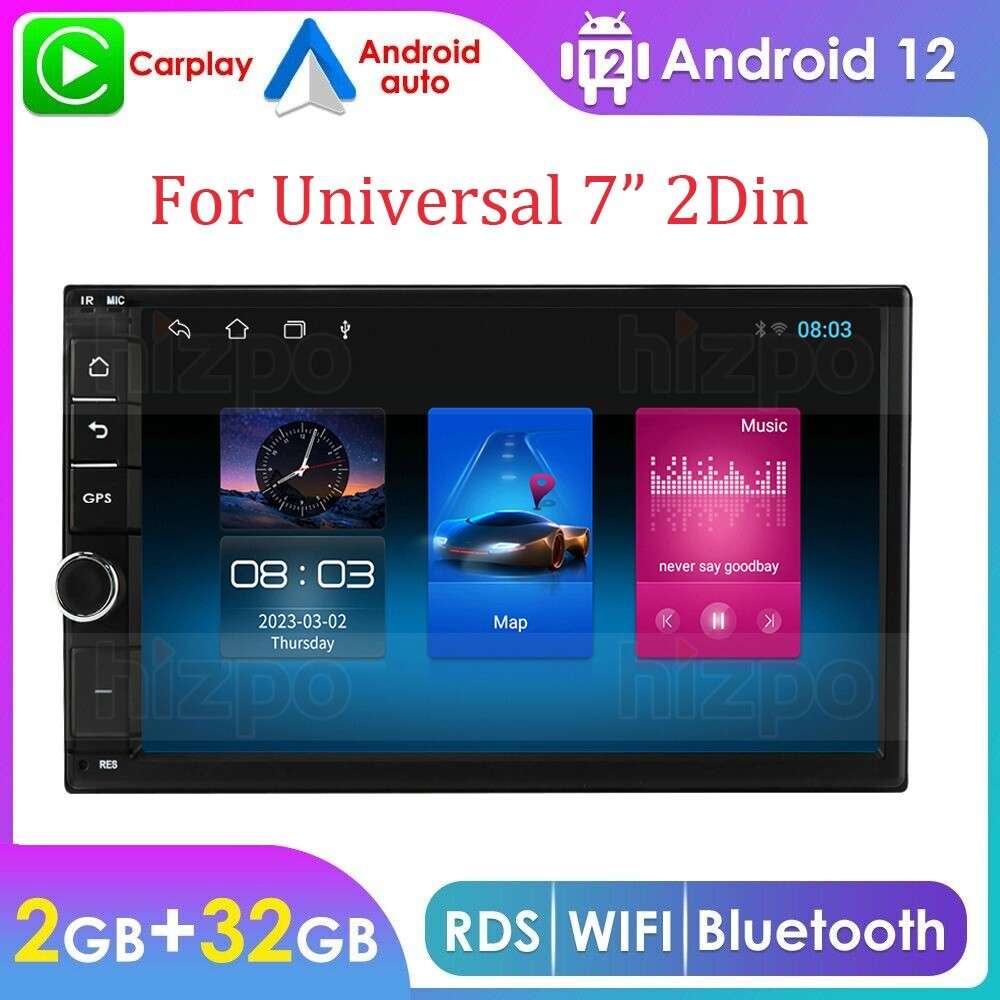 7'' Android 10 2+32GB 2Din Touch Car MP5 Player Stereo FM Radio WiFi GPS NAVI US