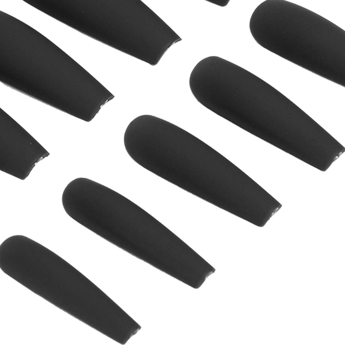 10pcs Long Coffin Glossy Fake Nails Artificial Press On Full Cover False Tip CHW
