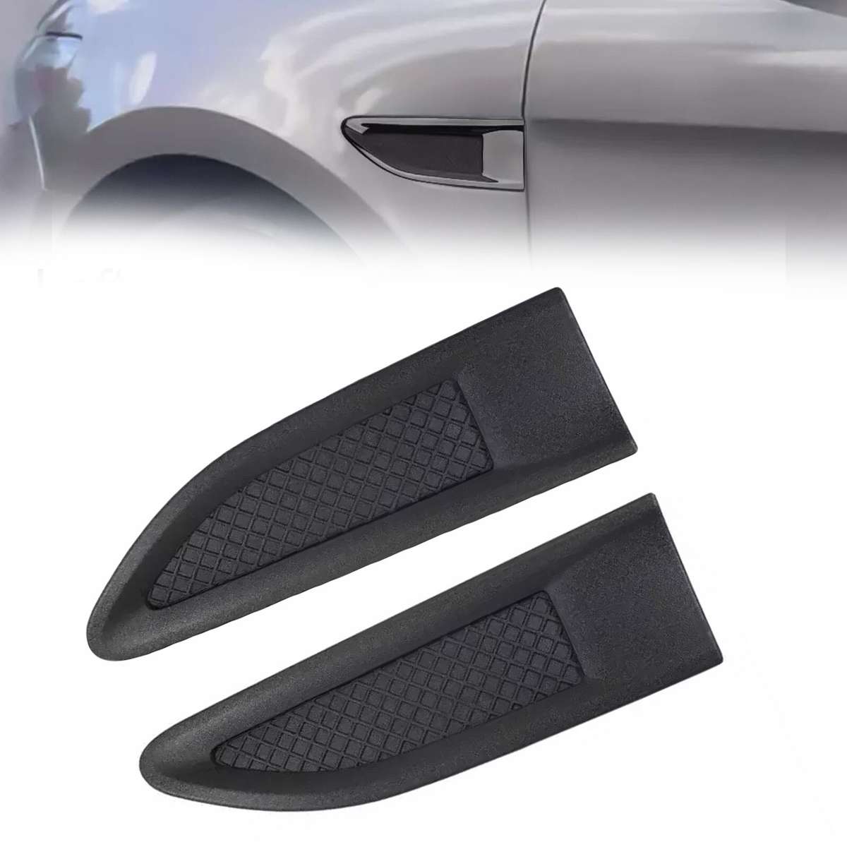 Pair Of Front Mudguard Vent Molding-Inserts For Ford For Taurus 2013-19