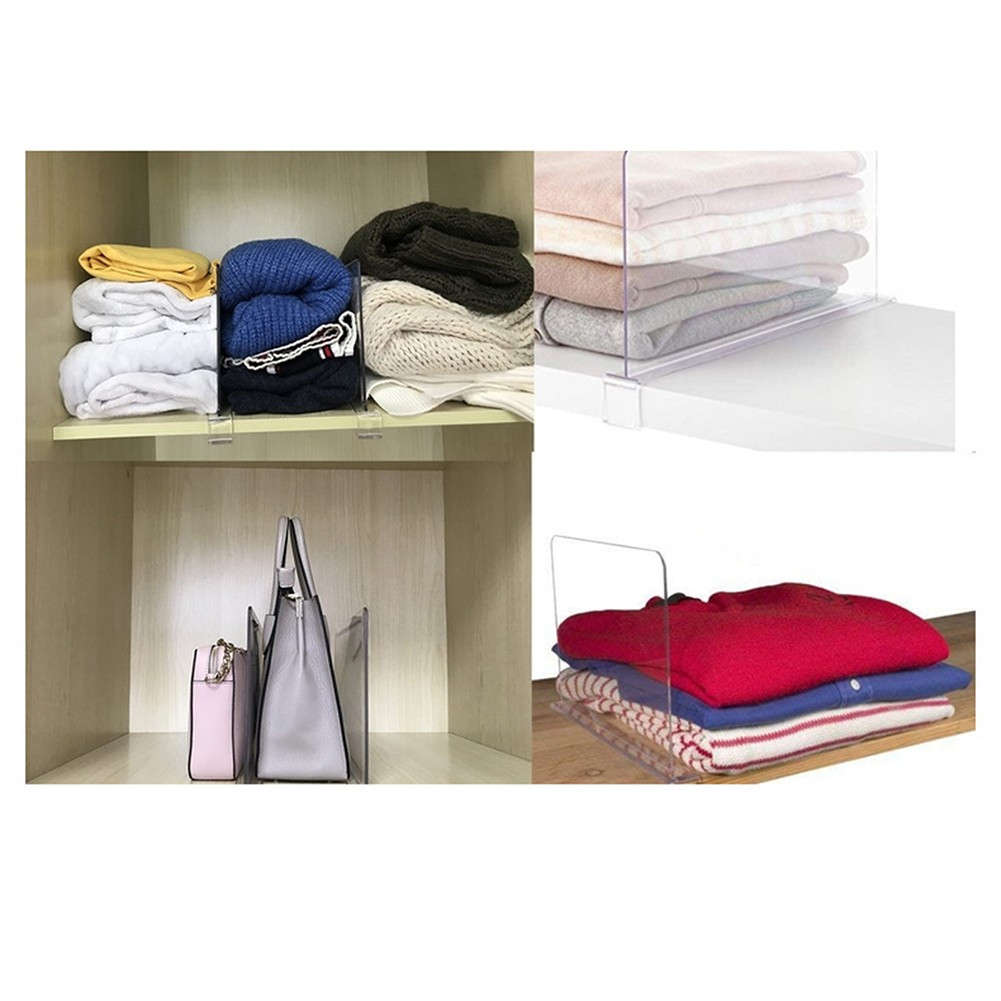 Clear Acrylic Shelf Dividers For Efficient Space Utilization 10 9 X 9 1