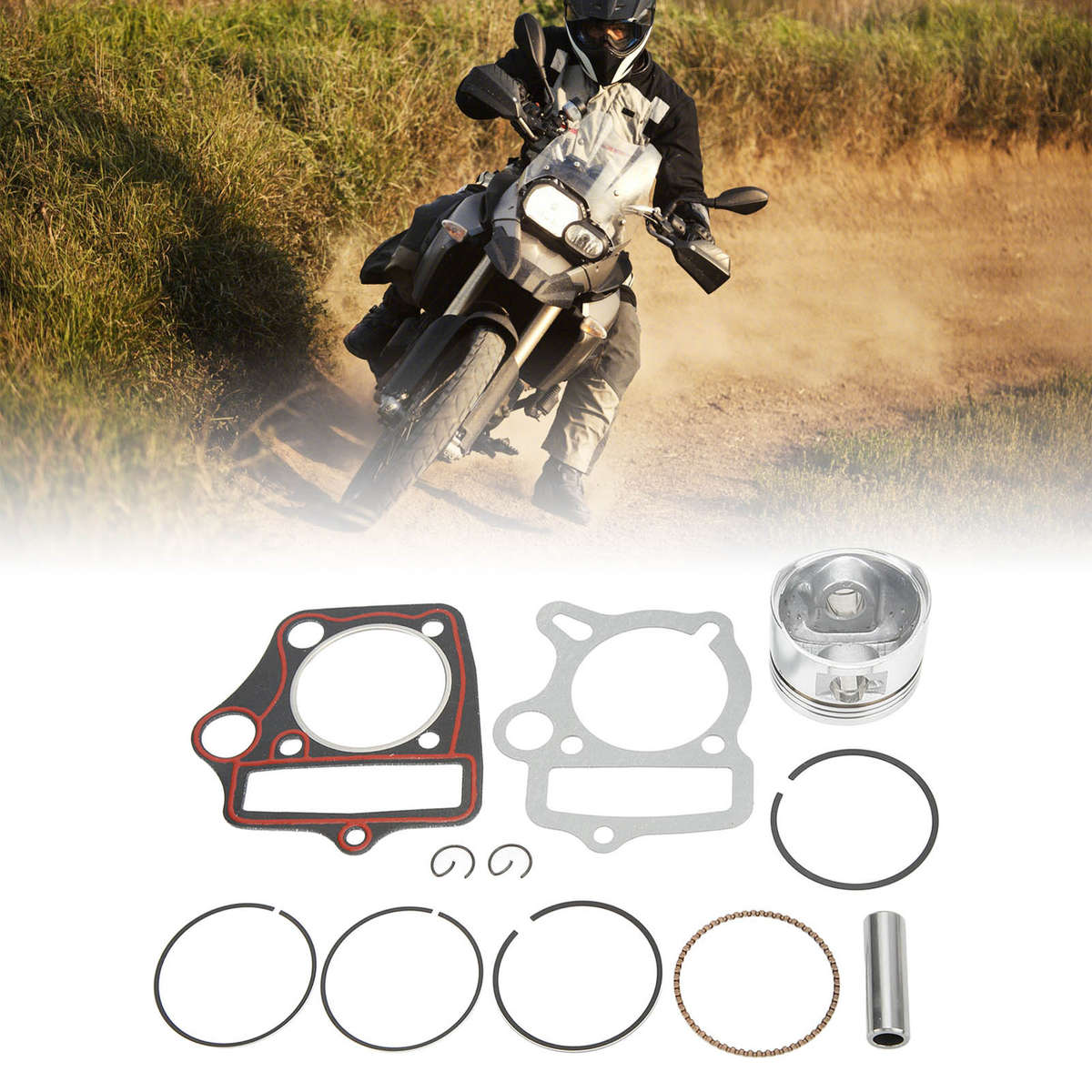 52.4mm Piston Rings Gasket Set High Strength Part For 110 125 Engine ATV