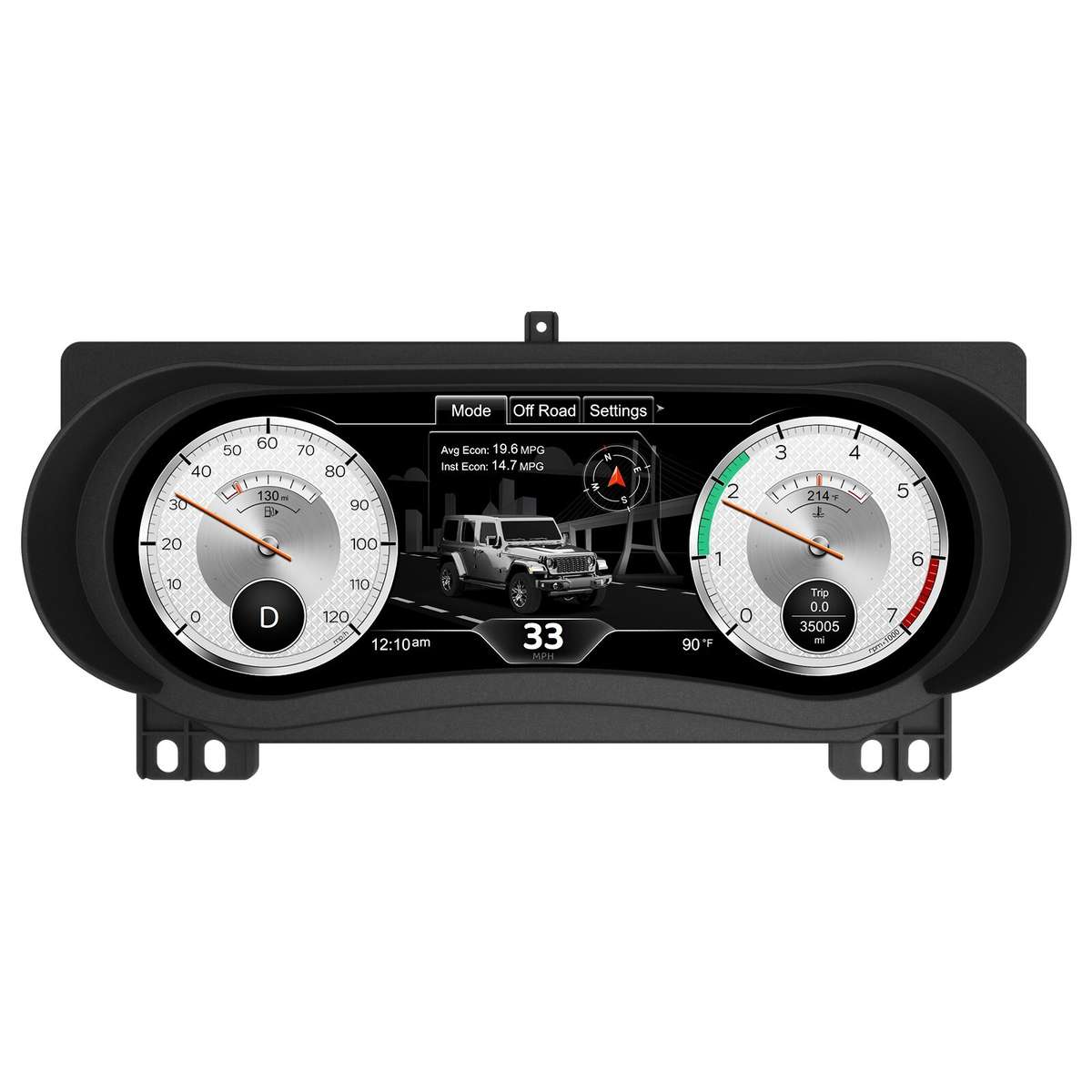 12.3" For Jeep Wrangler 2018-2023 Digital Instrument Cluster Speedometer Board