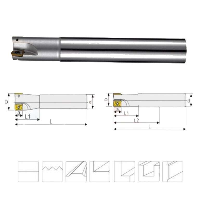 3x BAP 300R 12mm Indexable Face End Mill Cutter + 10pcs APMT1135PDERDP Blade Kit