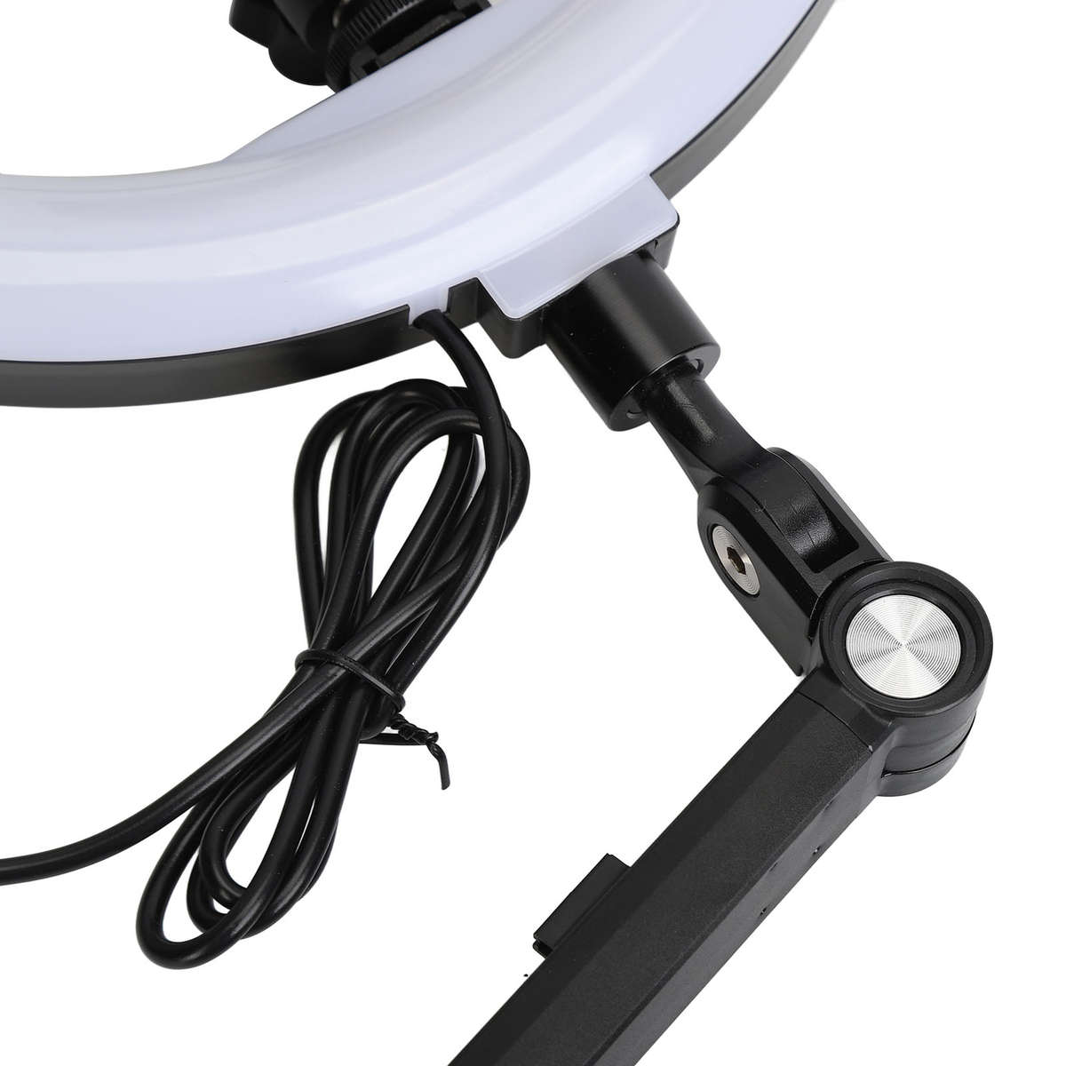 10in Live Stream Fill Light Angle Adjustable Dimmable Clip On LED Ring Light CHW