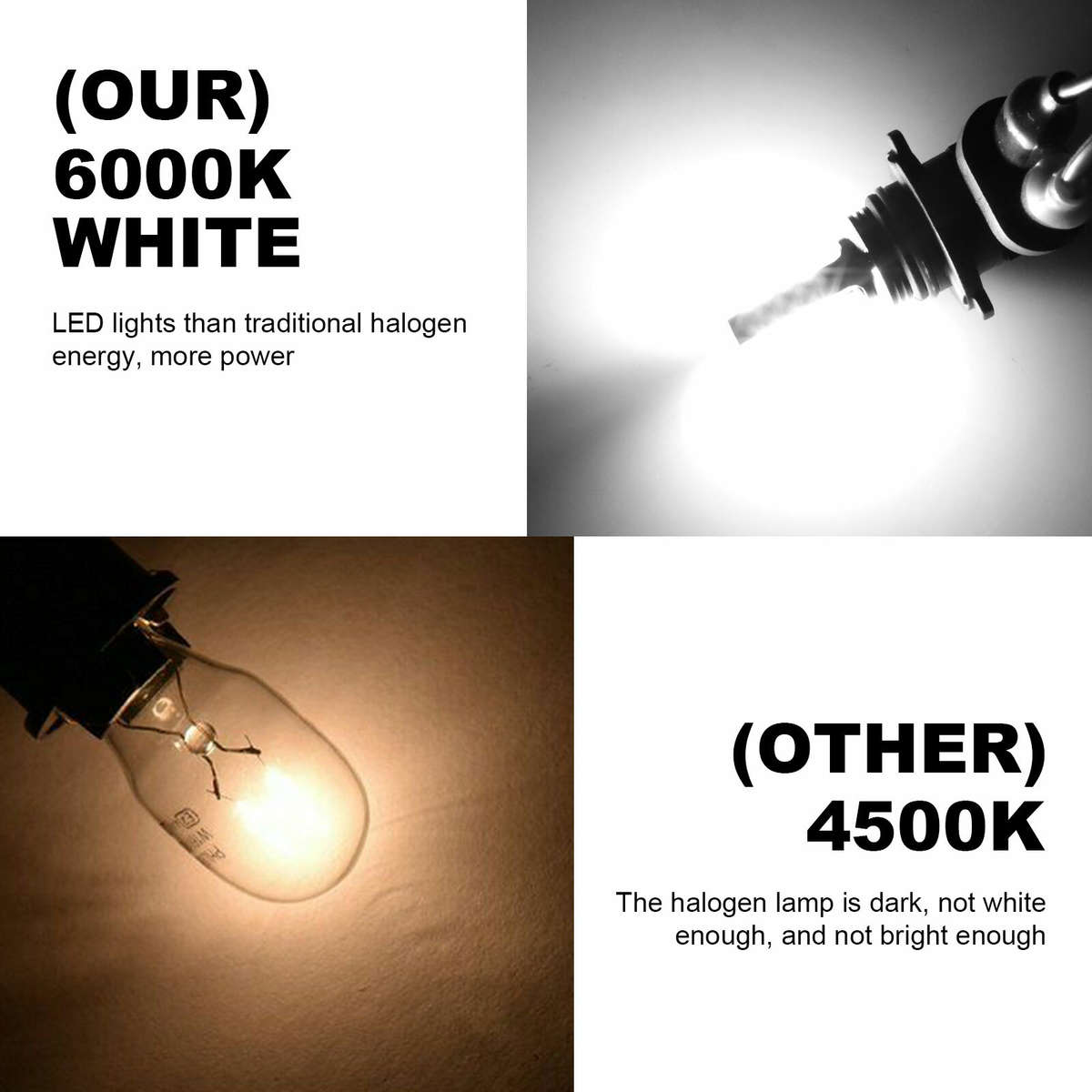 4x 9005 9006 LED Combo Headlight Bulbs High Low Beam Kit Xenon 6000K Super White