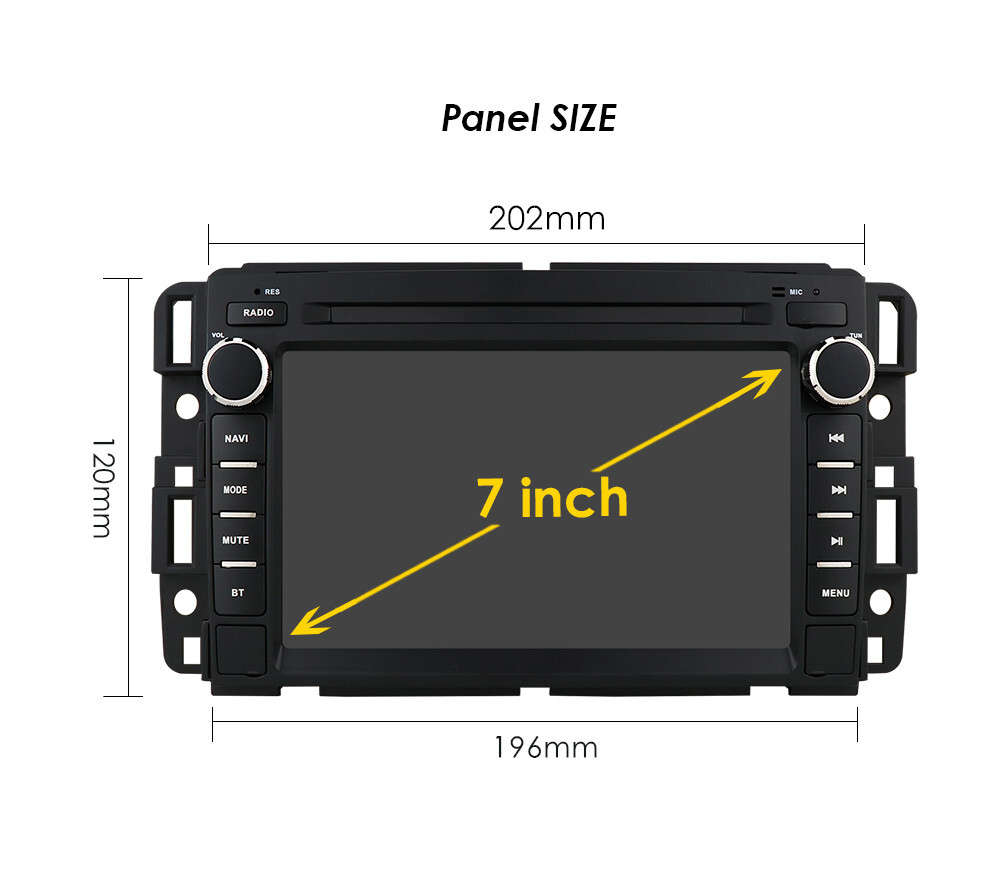 For GMC Acadia Yukon Chevy 7" CarPlay Android 13 Car Navigation Radio WIFI 2+64G