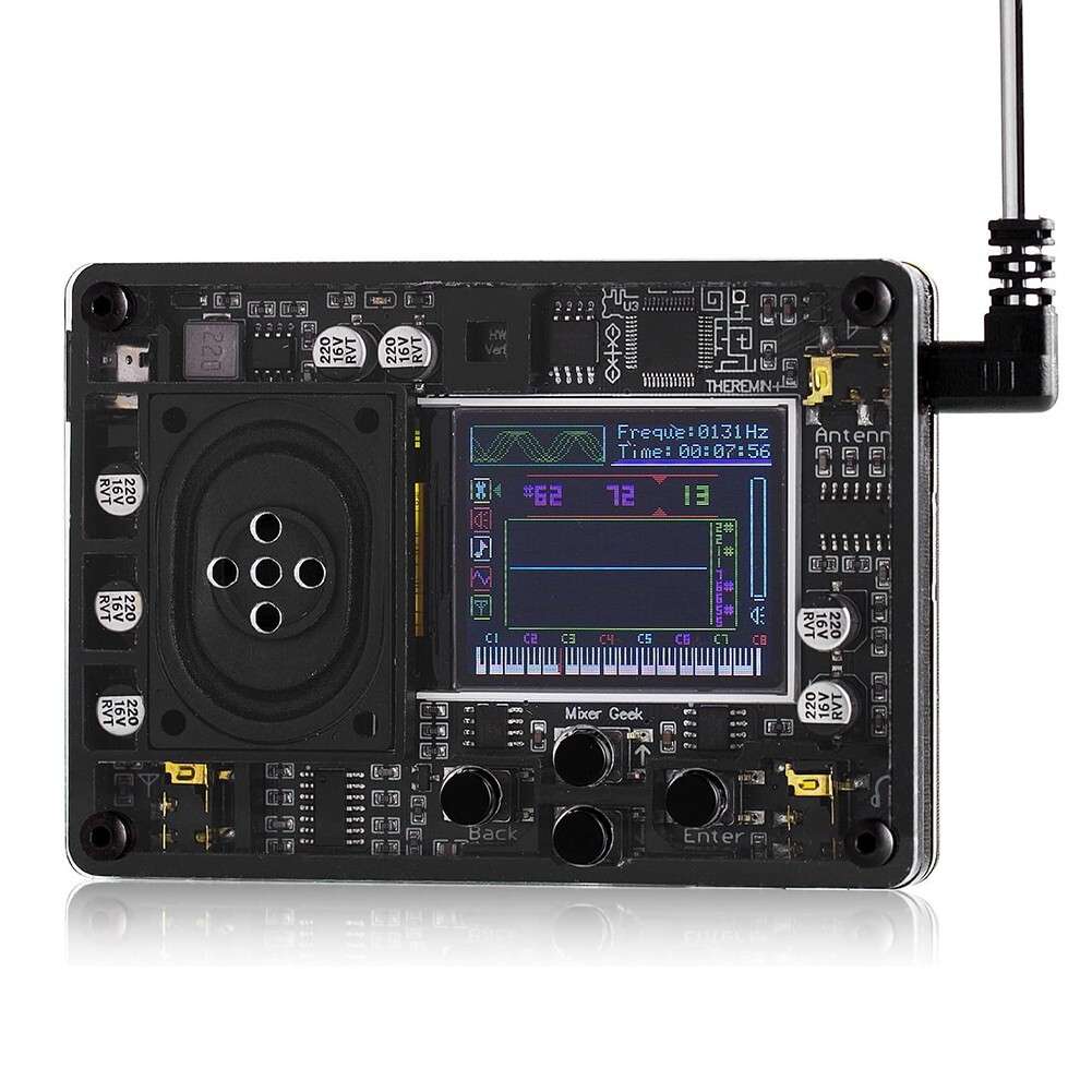 Mini Theremin Musical Electronic Instrument With Color Screen And Functions