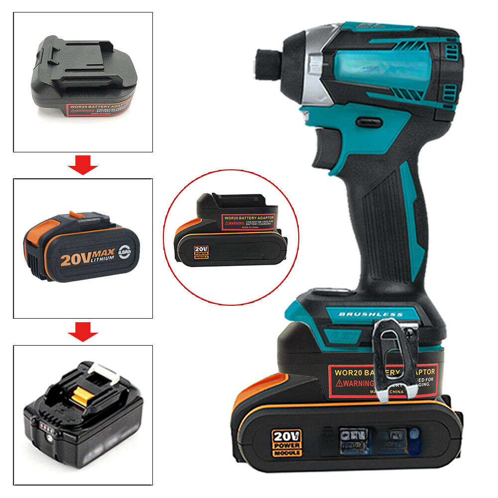 Adapter For Worx 20V 4PIN Li-ion Battery Convert To For Makita 18V Power Tool