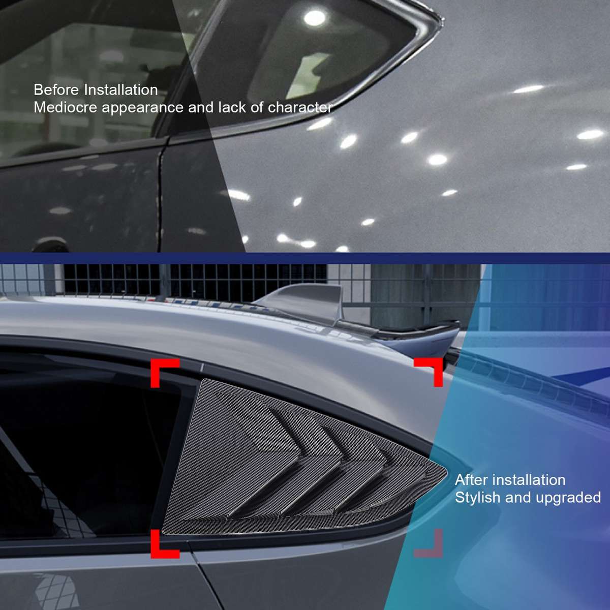 Pair Of Rear Window Shutter Cover Left Right Weatherproof Proper Fit For