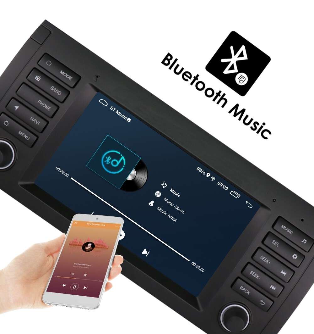 For BMW 5 Series E39 X5 E53 7" Android Auto 12 Car Stereo GPS CarPlay RDS 2+32GB
