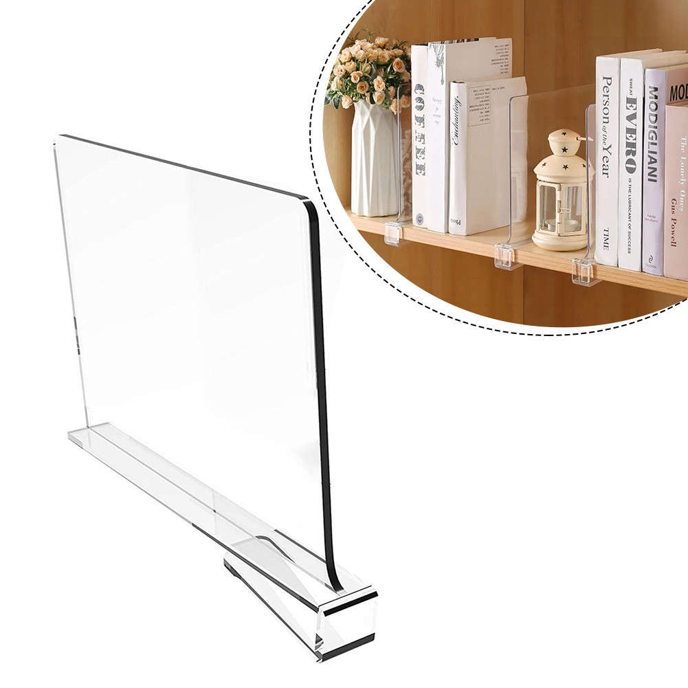 Clear Acrylic Shelf Dividers For Efficient Space Utilization 10 9 X 9 1