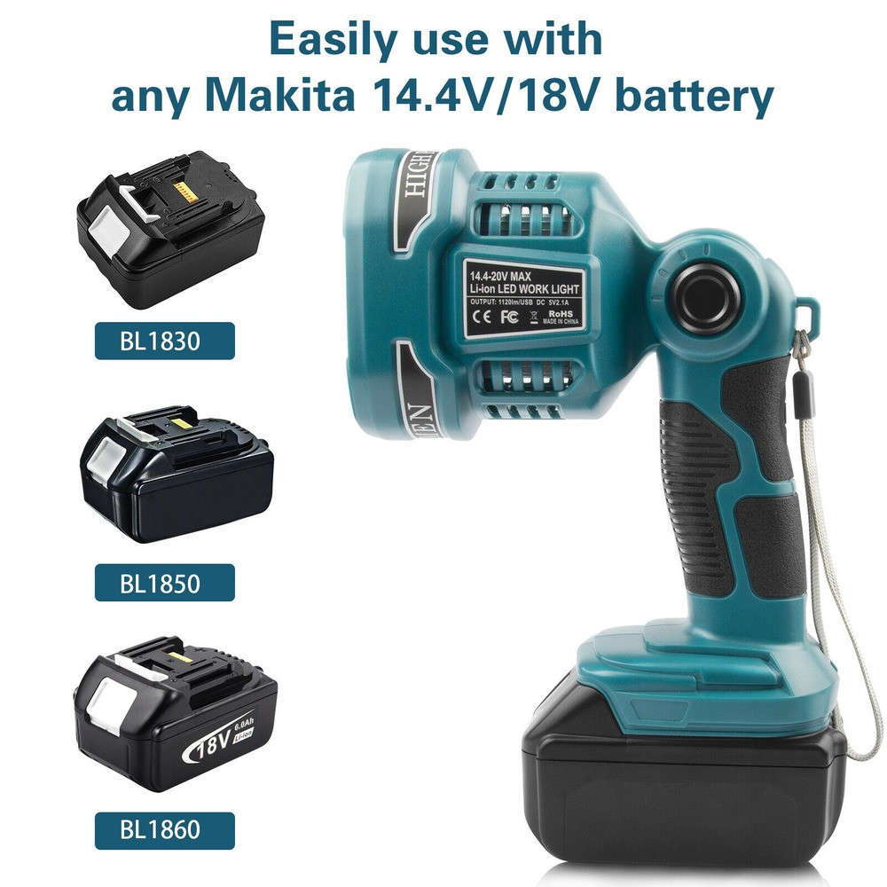For Makita LED 18V DML812 Li-ion Cordless FlashLight Work Light 18 Volt 4 Modes