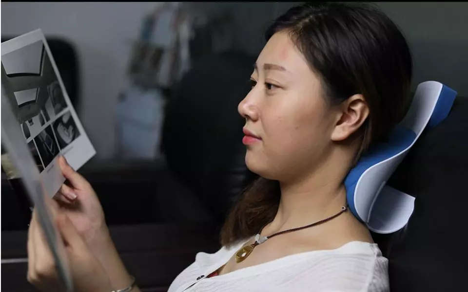 Stiff Neck and Shoulder Relaxer Pain Relief Spine Support Traction Pillow