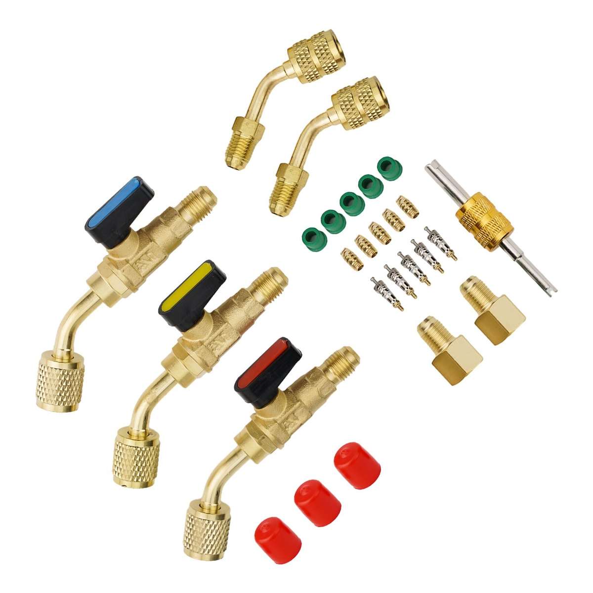 Upgrade Your AC HVAC With Angled Ball Valve Adapter Fitting For R410A R134A R22