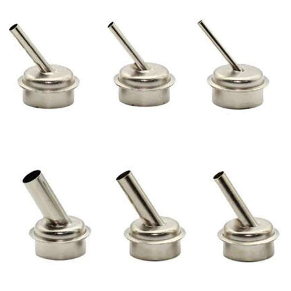 Curved Hot Nozzle 6pcs Bent Curved For QUICK 861DW Hot Air Rework Station