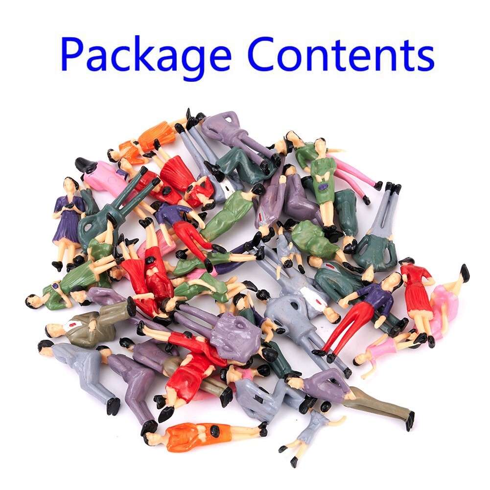 50x 1:32 Scale Painted Figures Model People Passengers For Layout Landscape