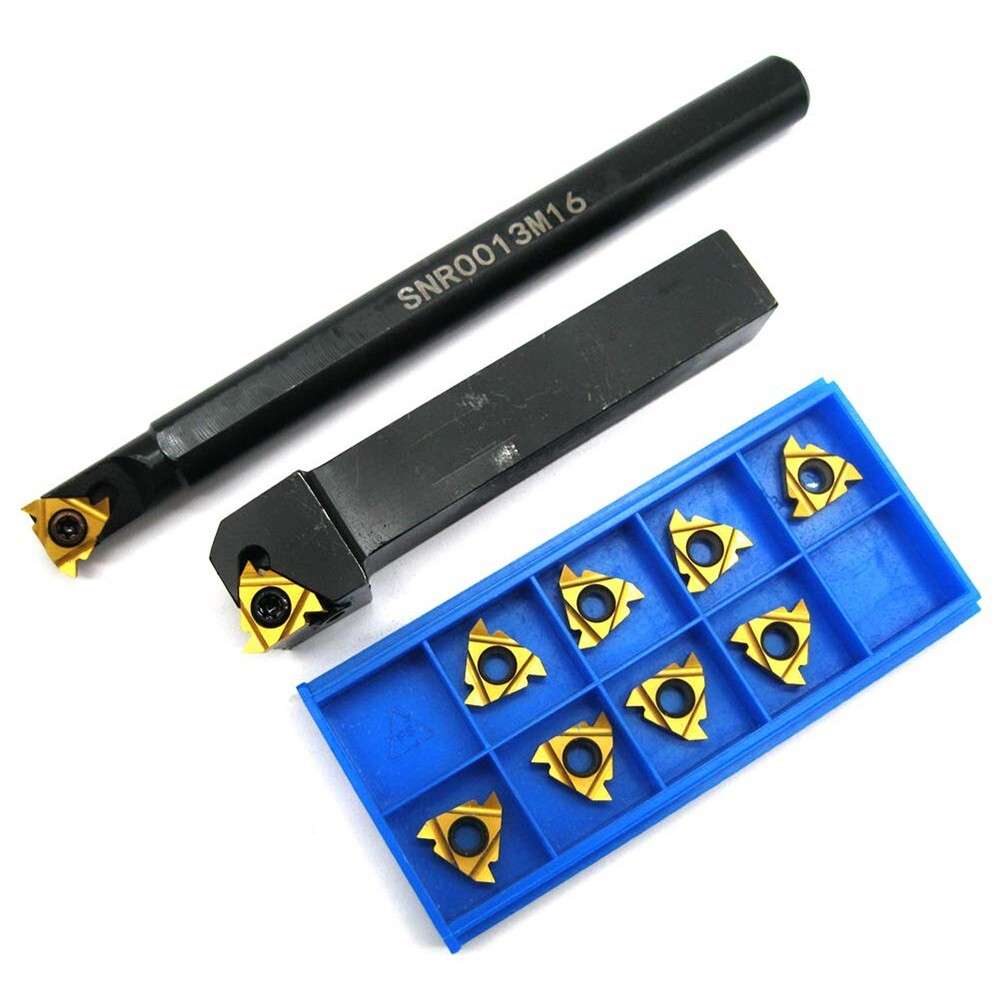 12x/set 1/2"5/8"Boring Bar Lathe Internal Threading Inserts Turning Tool Holder