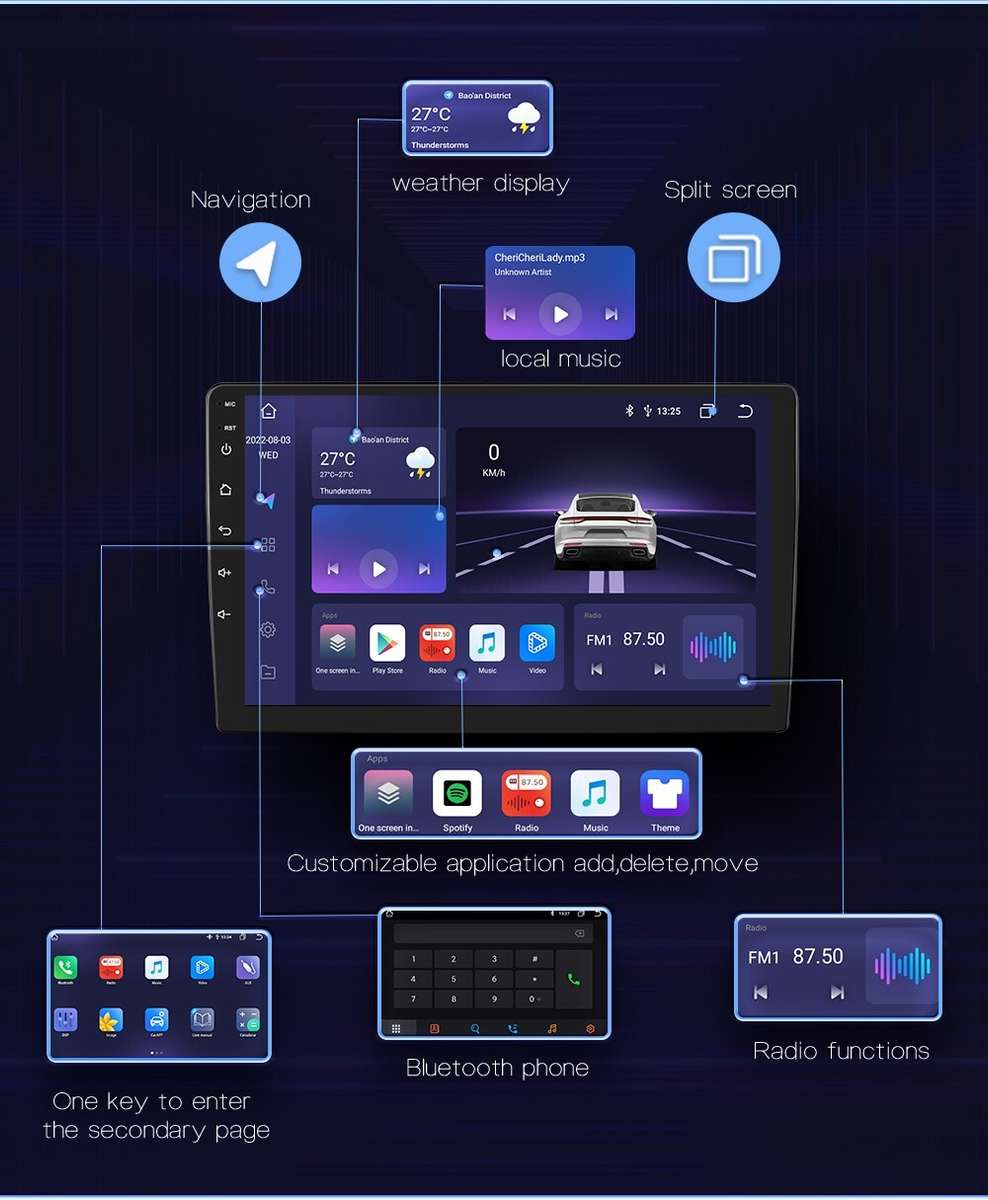 Octa-Core 64GB Android 10.1" GPS Radio CarPlay Auto DSP For Toyota Camry 2012-14