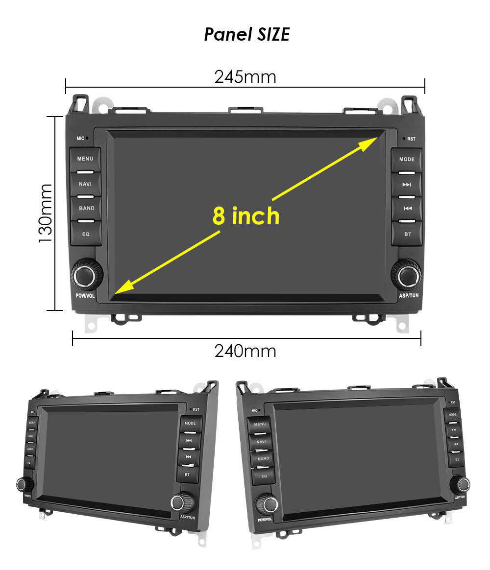 CarPlay Stereo 8" Android 13 Radio GPS WiFi for Mercedes Benz Sprinter Vito B200