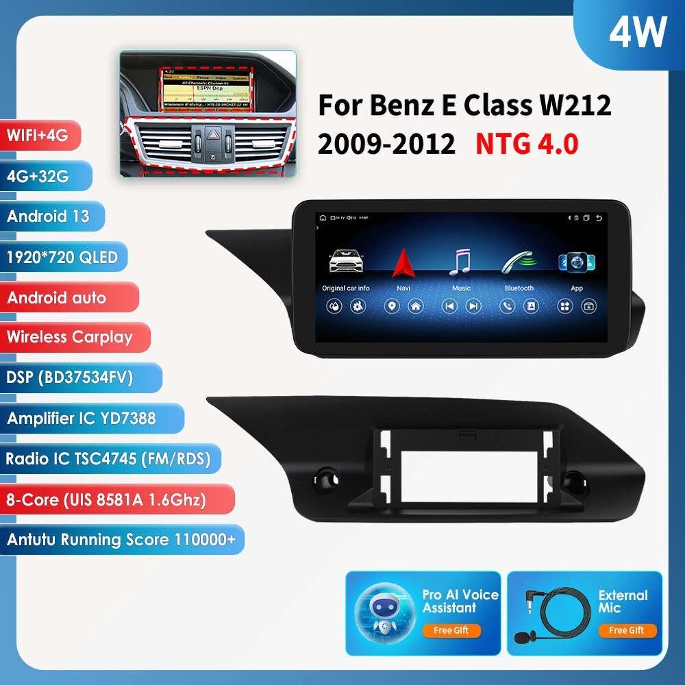 10.25''Android For Mercedes Benz E Class W212 2010-2012 Car GPS Radio Stereo DSP