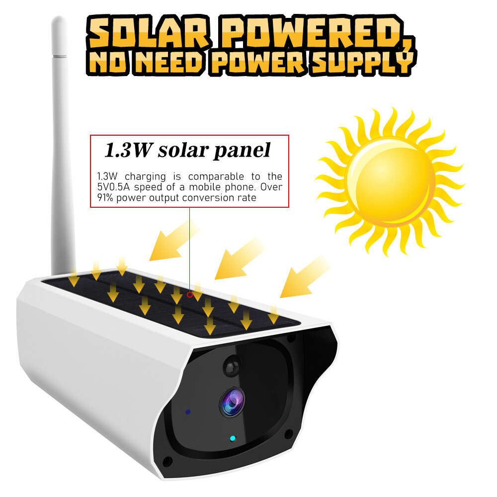 IP Camera Night Vision HD 1080P Wireless Solar Power WiFi Outdoor Home Security