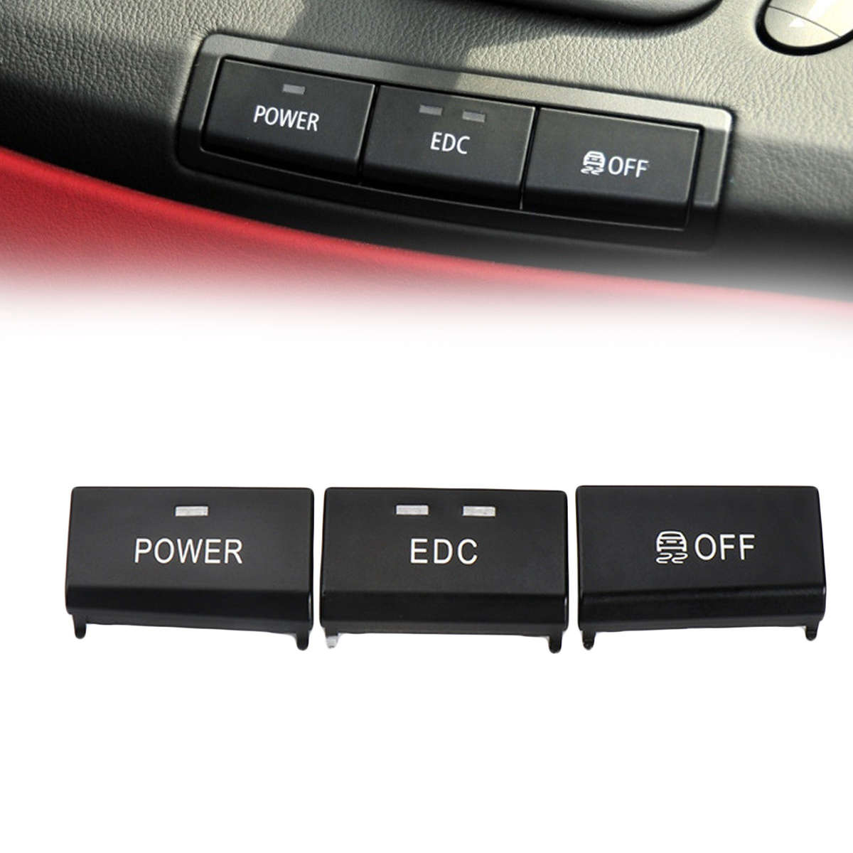 3pcs Center Console Switch Button Cap For BMW E90 E92 E93 For-M3??613178