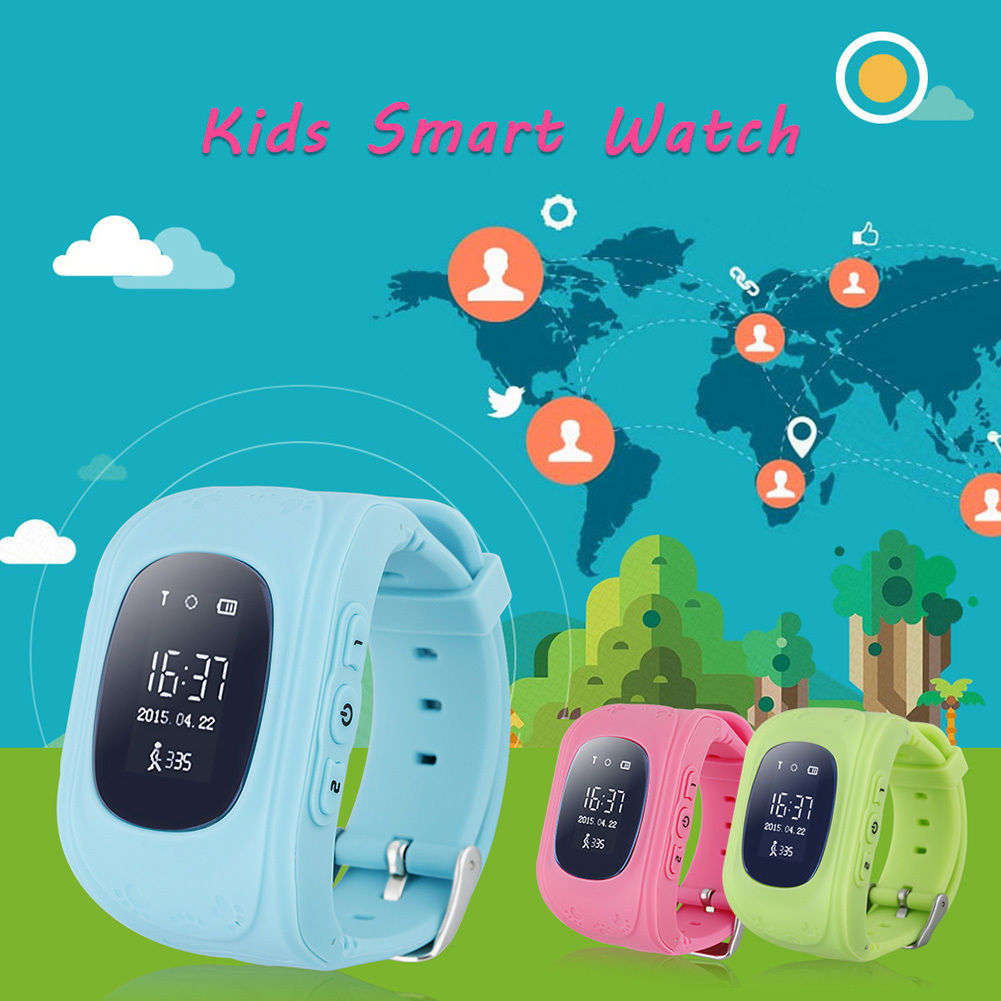 Q50 Kids GPS Smart Watch with Call Function | In Blue, Pink,Green,Black,Dark Blue and White