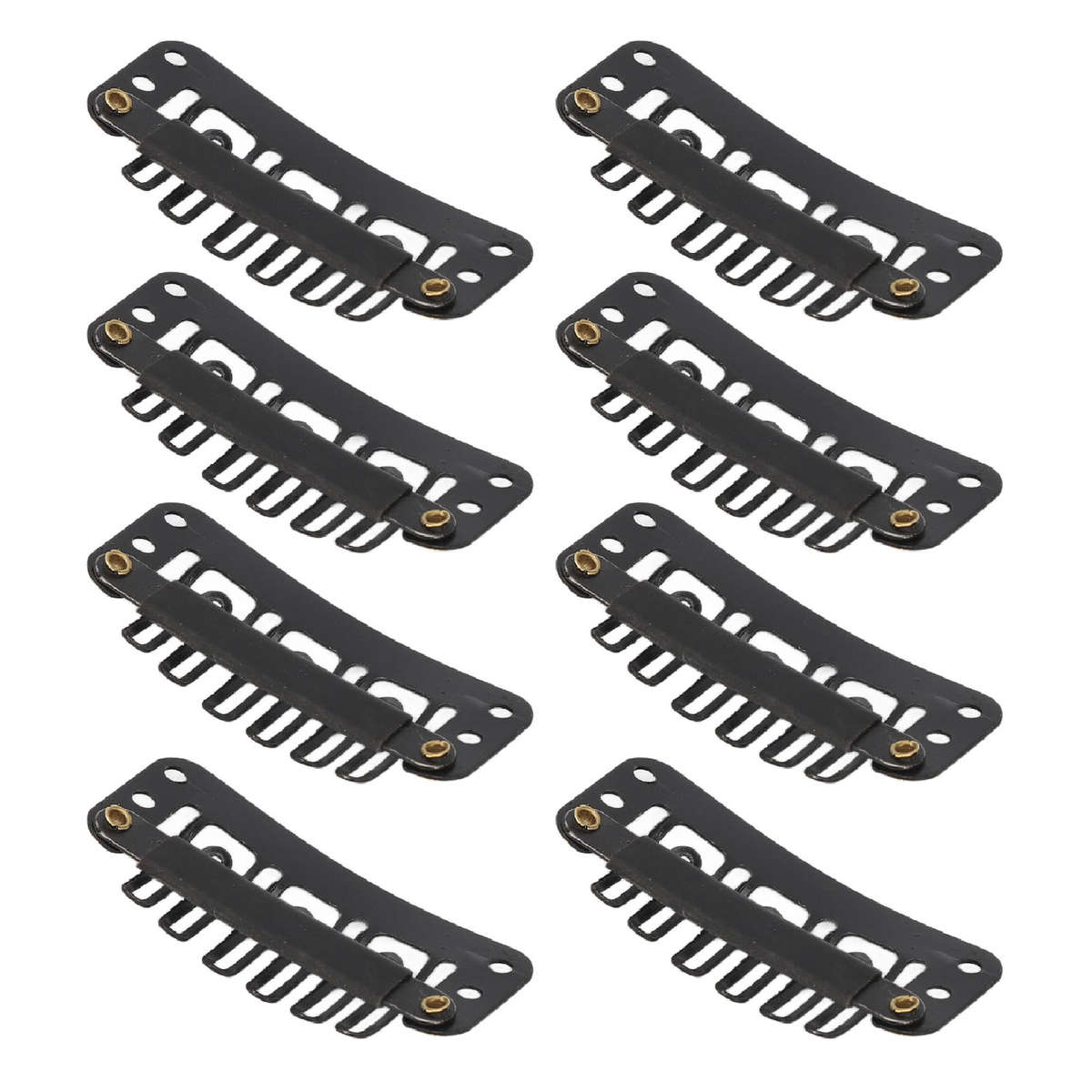 100Pcs 6 Teeth Hair Extension Clips Wig Clips Stainless Steel U Shape Snap C CHW