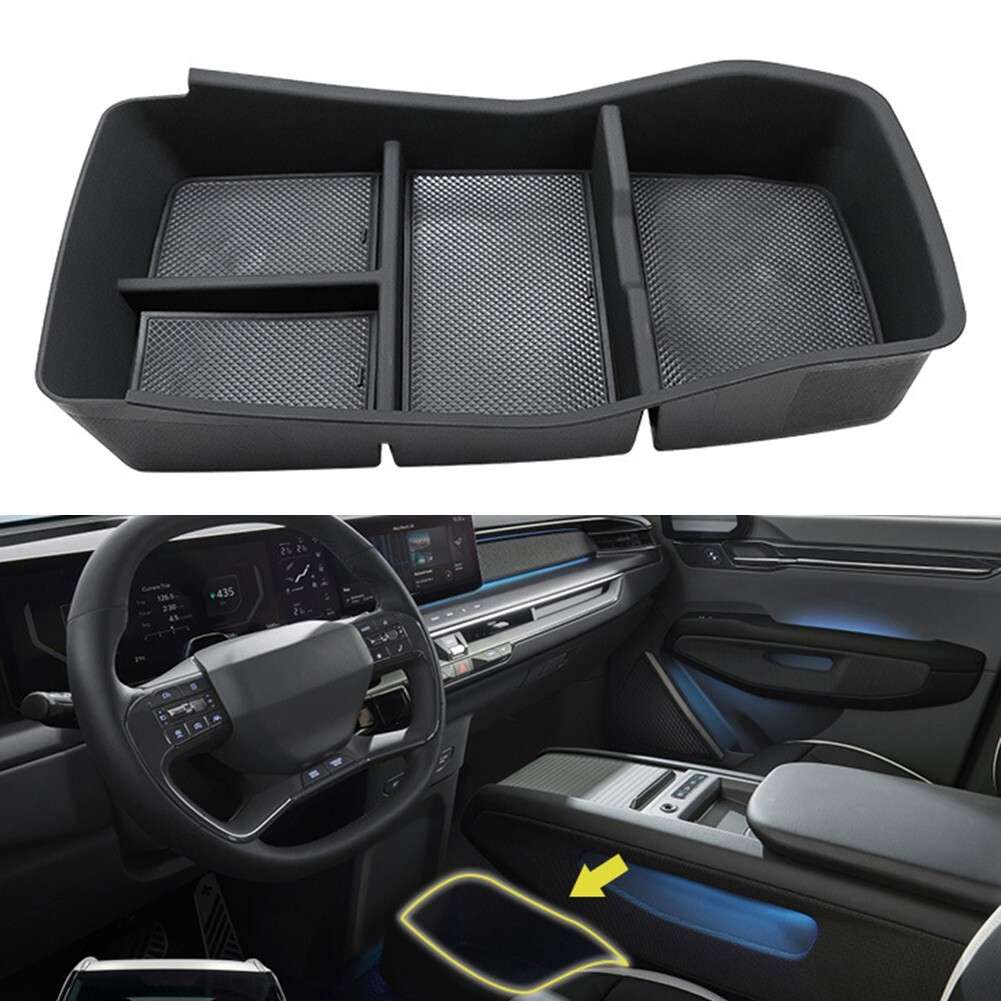 For Kia EV9 Car Central Control Storage Box Armrest Organizer Phone Holder Tray
