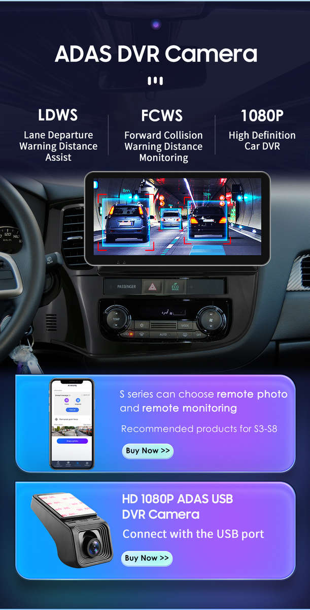 10.33" Android For Mitsubishi Outlander 2012-2018 Carplay Car Radio GPS WIFI SWC
