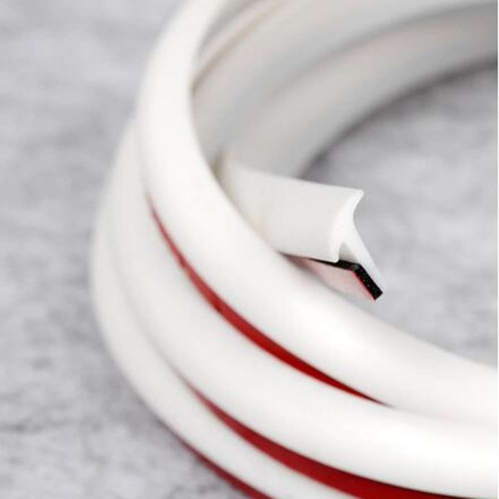 5M Slanted T-Type Car Rubber Sealing Strip Trim For Bumper-Lip Side Skirt