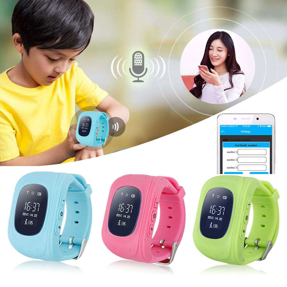 Q50 Kids GPS Smart Watch with Call Function | In Blue, Pink,Green,Black,Dark Blue and White