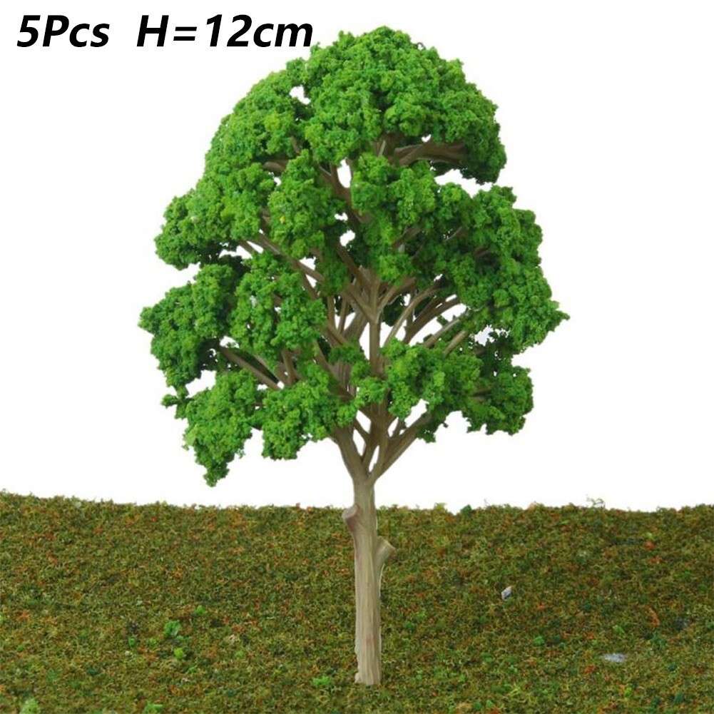HO OO Scale Model Train Landscape 5X Trees For Diorama Scenery Display