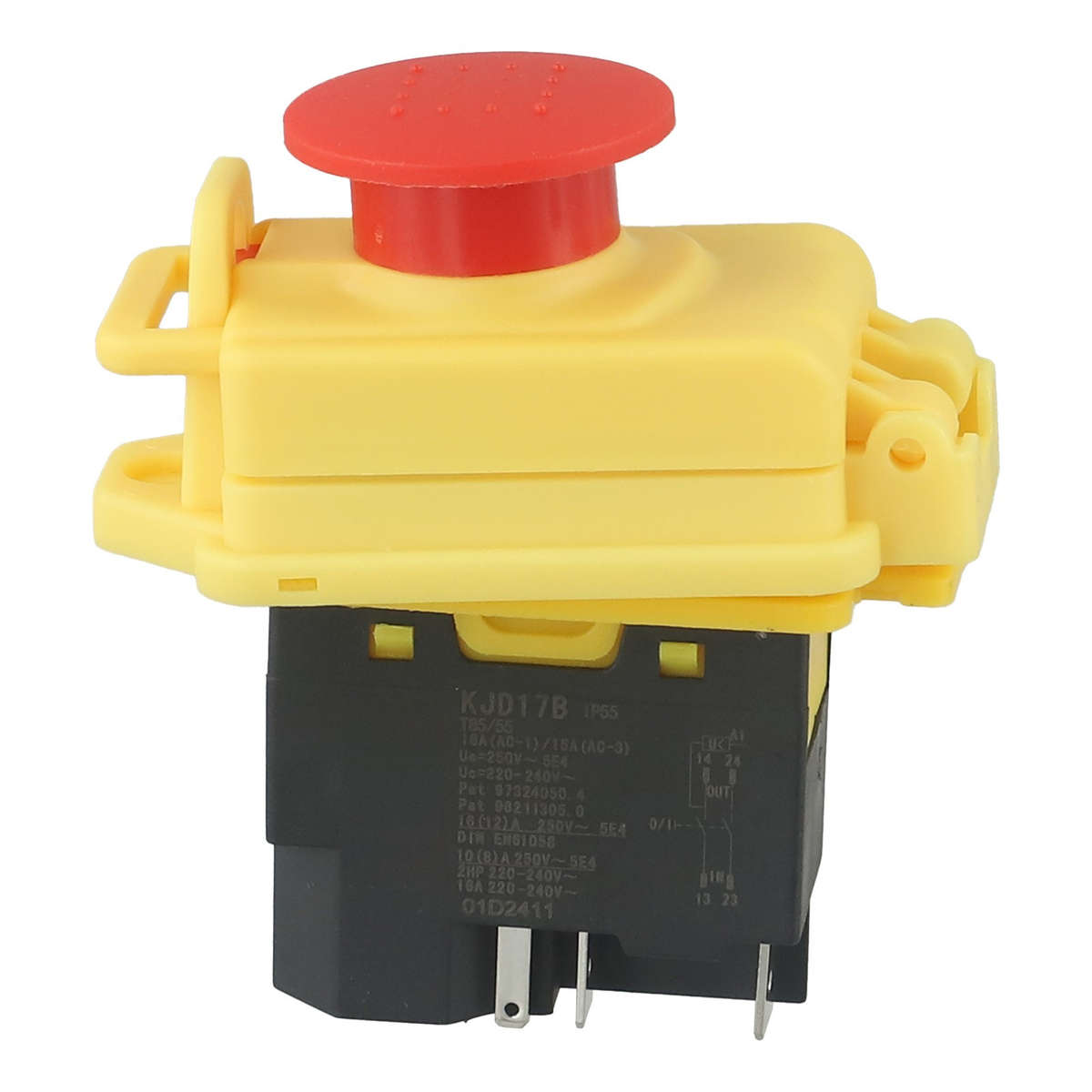 5Pin Electromagnetic Pushbutton Switch KJD17B For Safe Lathe Operation
