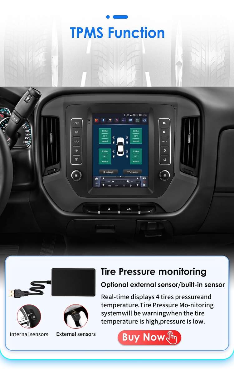 9.7" For Chevy Silverado 2014-2018 GMC Sierra Android 13 Car Radio GPS Navi 32GB