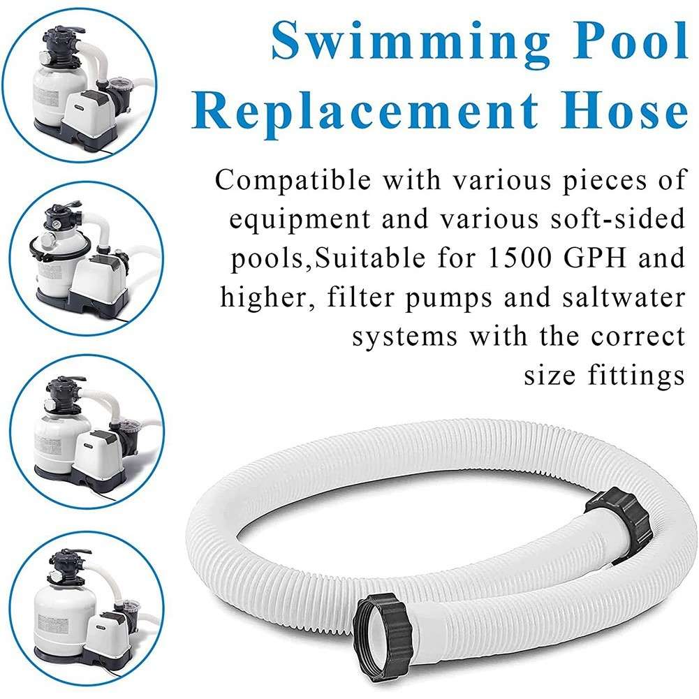 For Intex 1.5 Inch Diameter Water Pool Pump Replacement Hose 59 Inch Long Part
