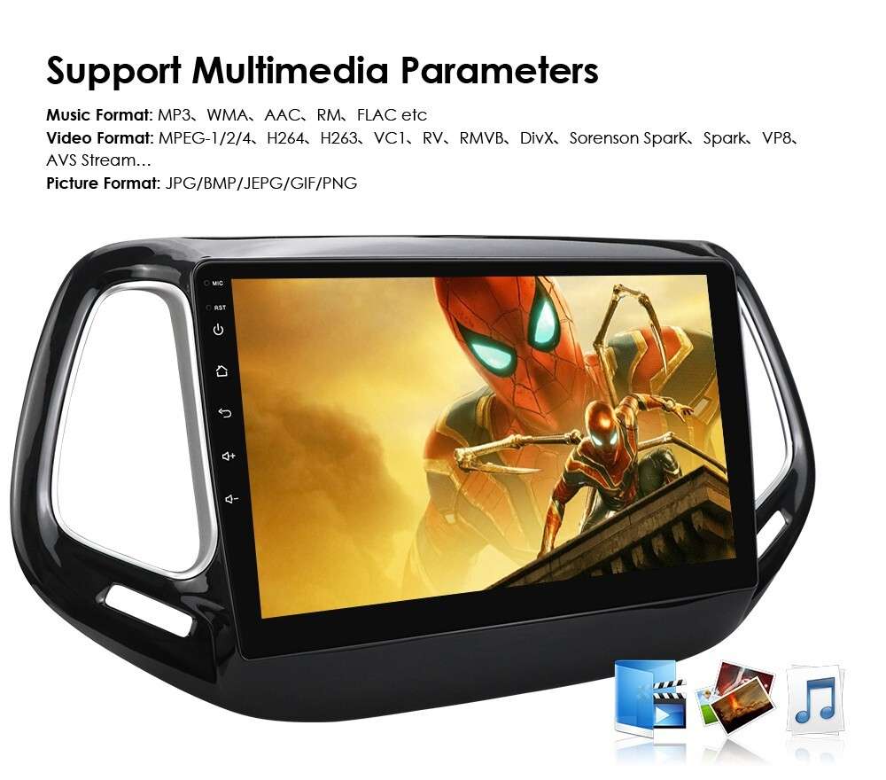 10.1" For Jeep Compass 2017-20 Android Auto Carplay Car Radio GPS Navi HeadUnit