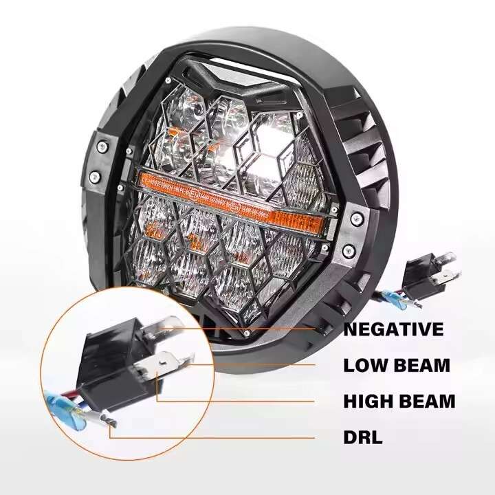7 inch LED Projector Headlight w/Two Version DRL For Harley Davidson motorcycle