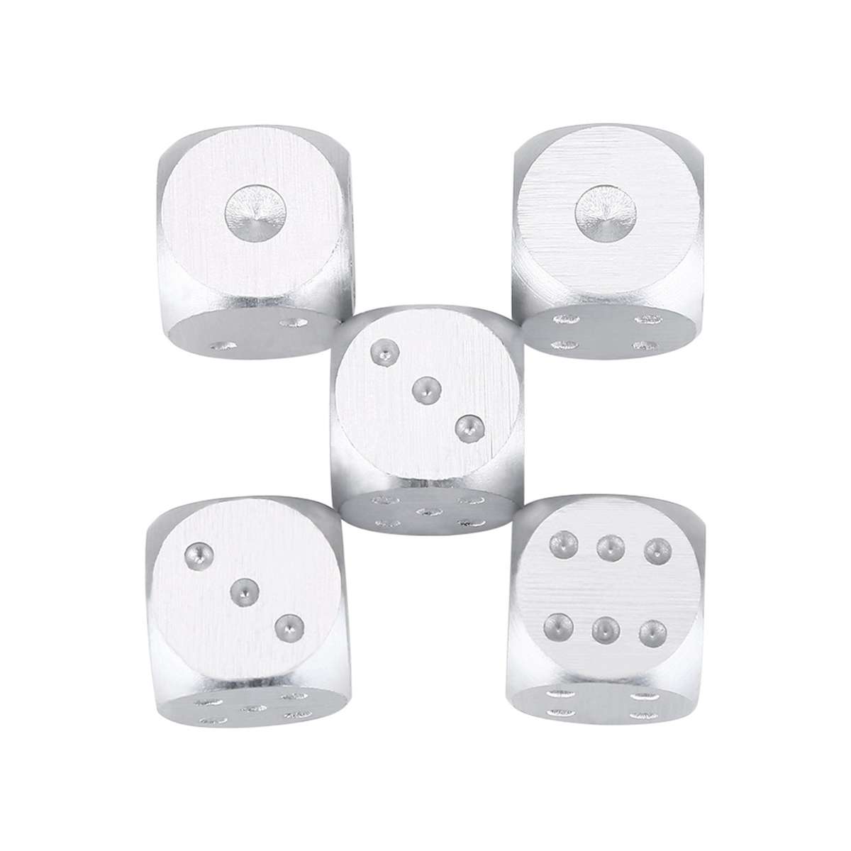 SILVER 5X Aluminium Alloy Table Game Poker Games DND Dices Set Storage Box CW