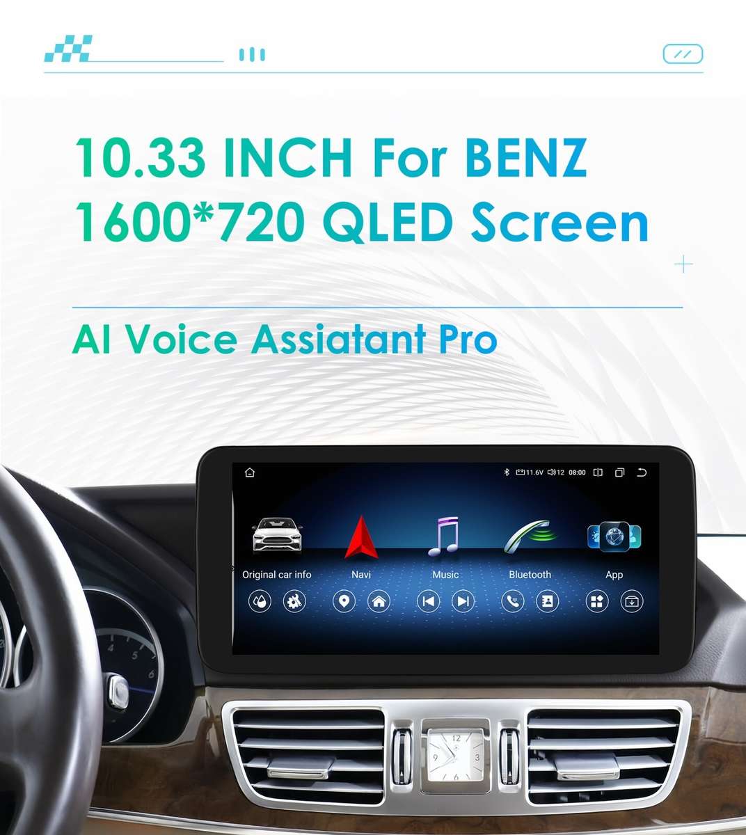 Android Car GPS Radio Stereo DSP Carplay For Benz E Class E200 E300 W212 6G+64GB