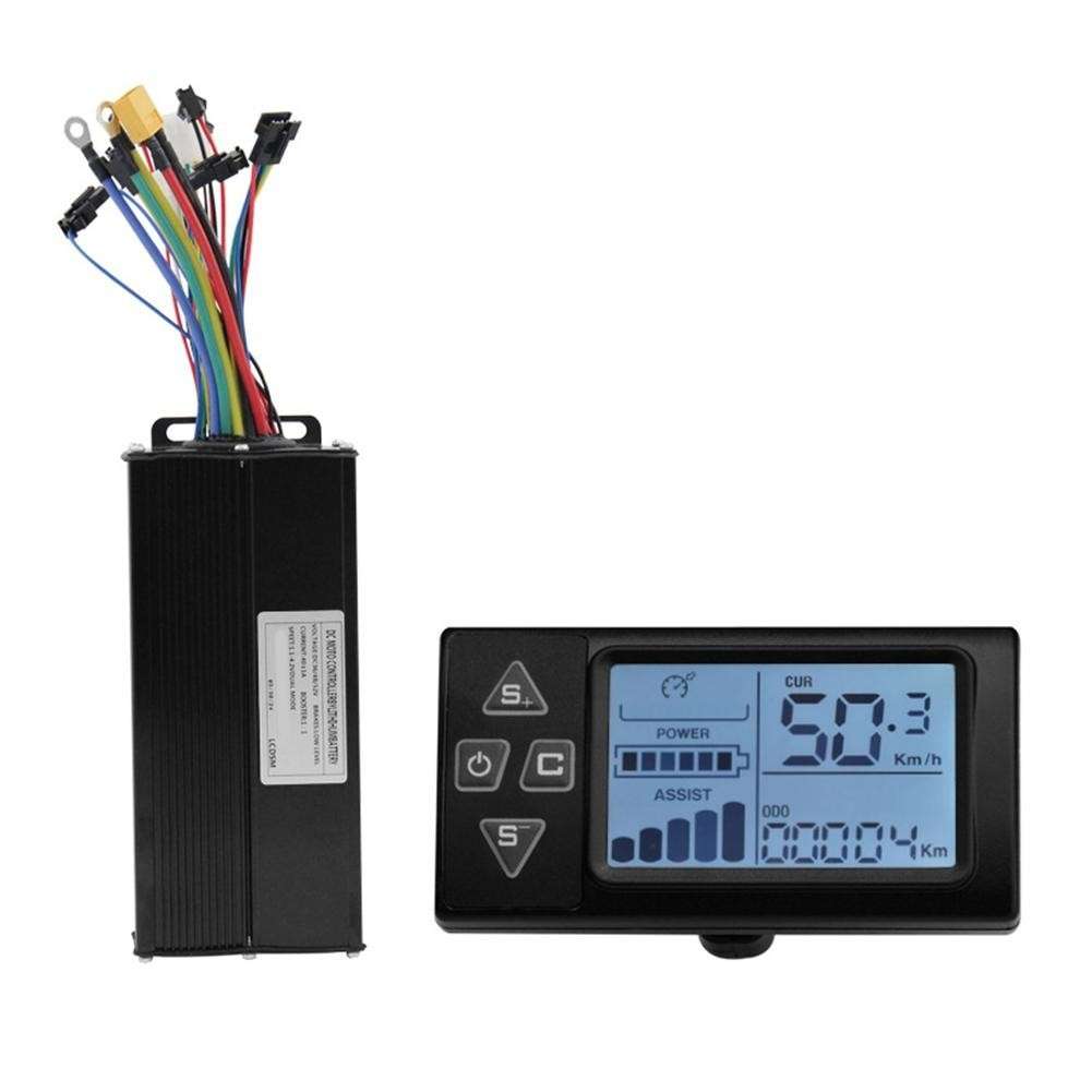 36V 48V 52V Brushless Controller With LCD Display For 40A 1500W 2000W E Bikes