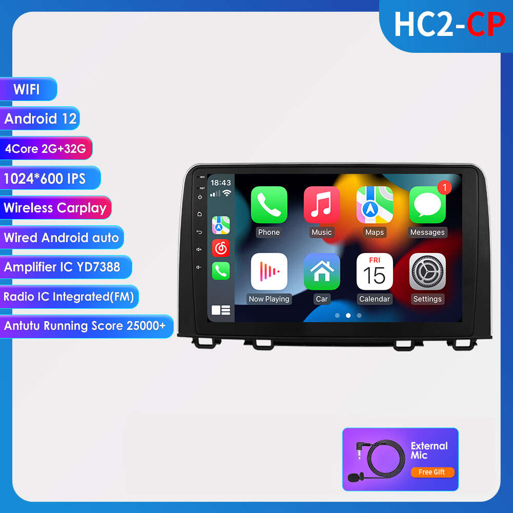 Wireless Carplay Android 11 Car Stereo Radio 2+32GB for Honda CR-V CRV 2017-2021