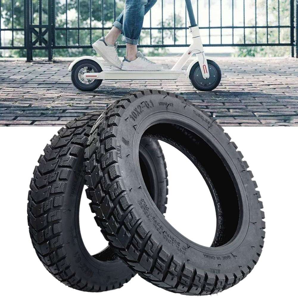 10 Inch 10x2-6.1 Tubeless Tyre Thickened Off-Road Tire Electric Scooter Refit