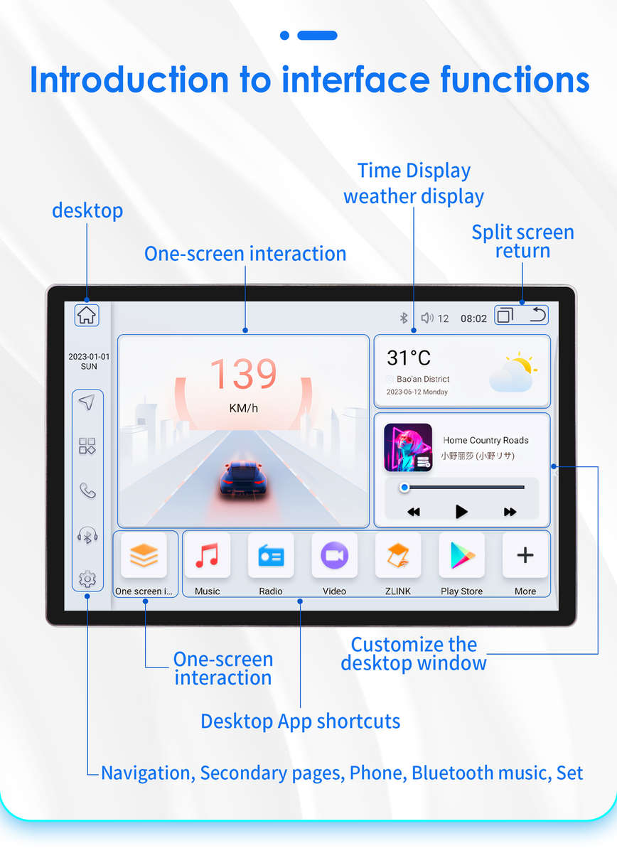 13.1" Screen Android 13 For BMW 3 Series E46 1998-2006 Car GPS Radio Stereo Navi