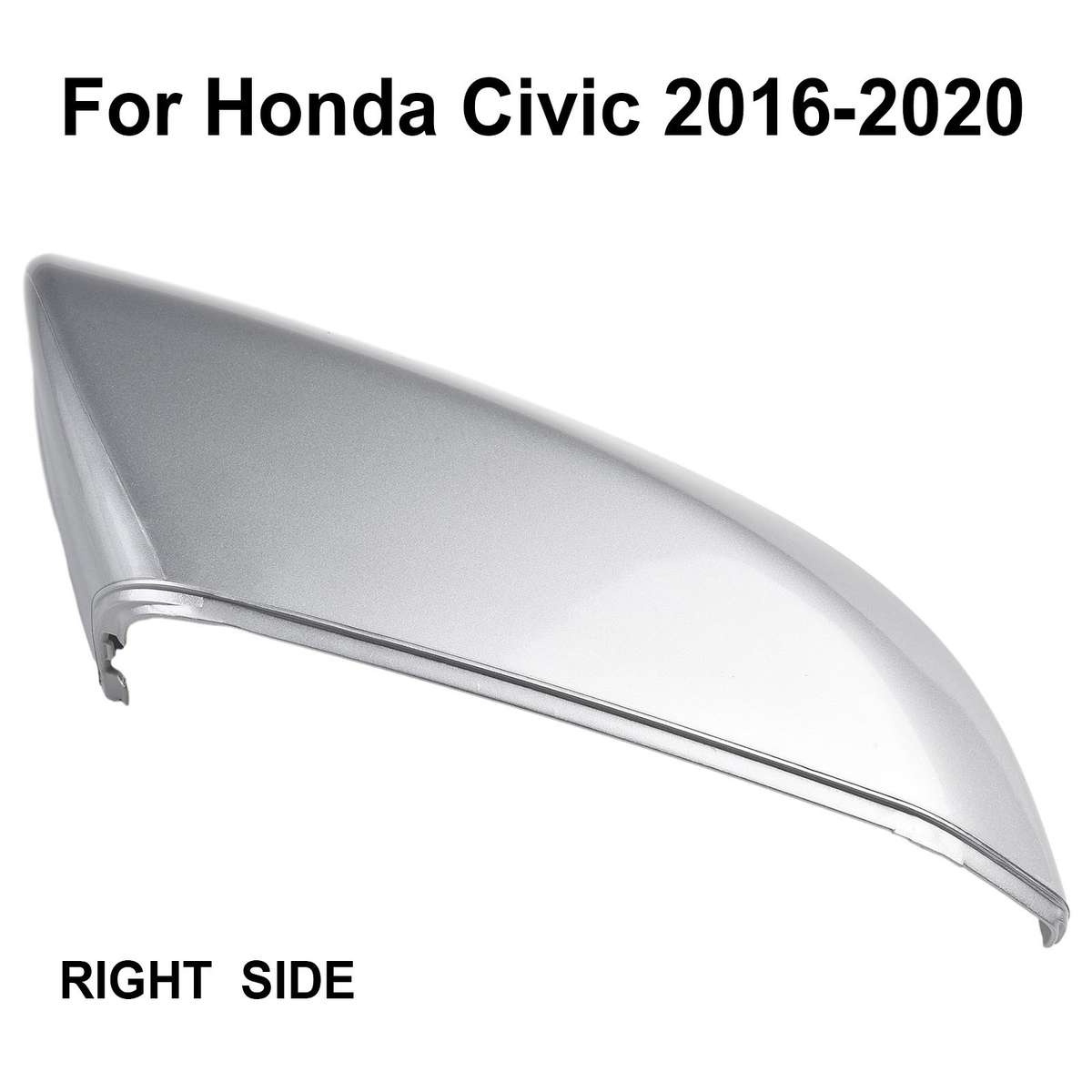Right Passenger Side Silver Mirror Cover Cap Replace For Civic 2016-2020