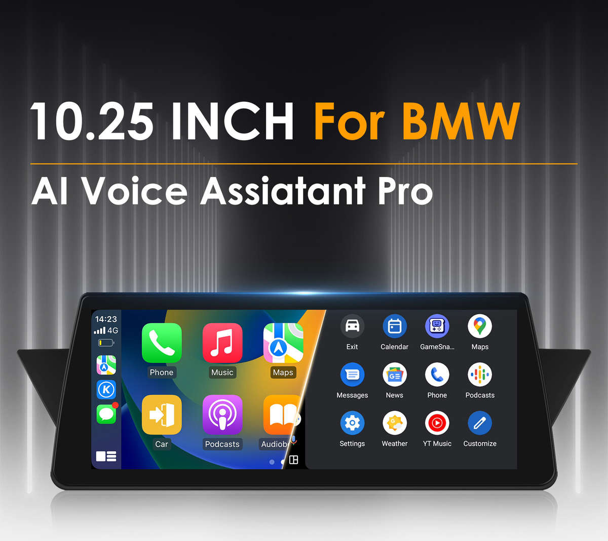 10.25" Screen Android 13 Apple Carplay GPS For BMW X1 E84 Multimedia Car Stereo