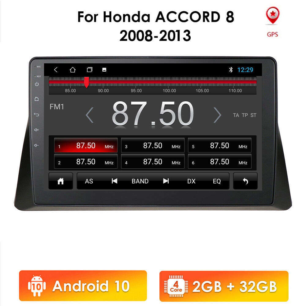 8Core 10"Android 13 For Honda Accord 8 2008-2013 Carplay GPS Stereo Radio DSP BT