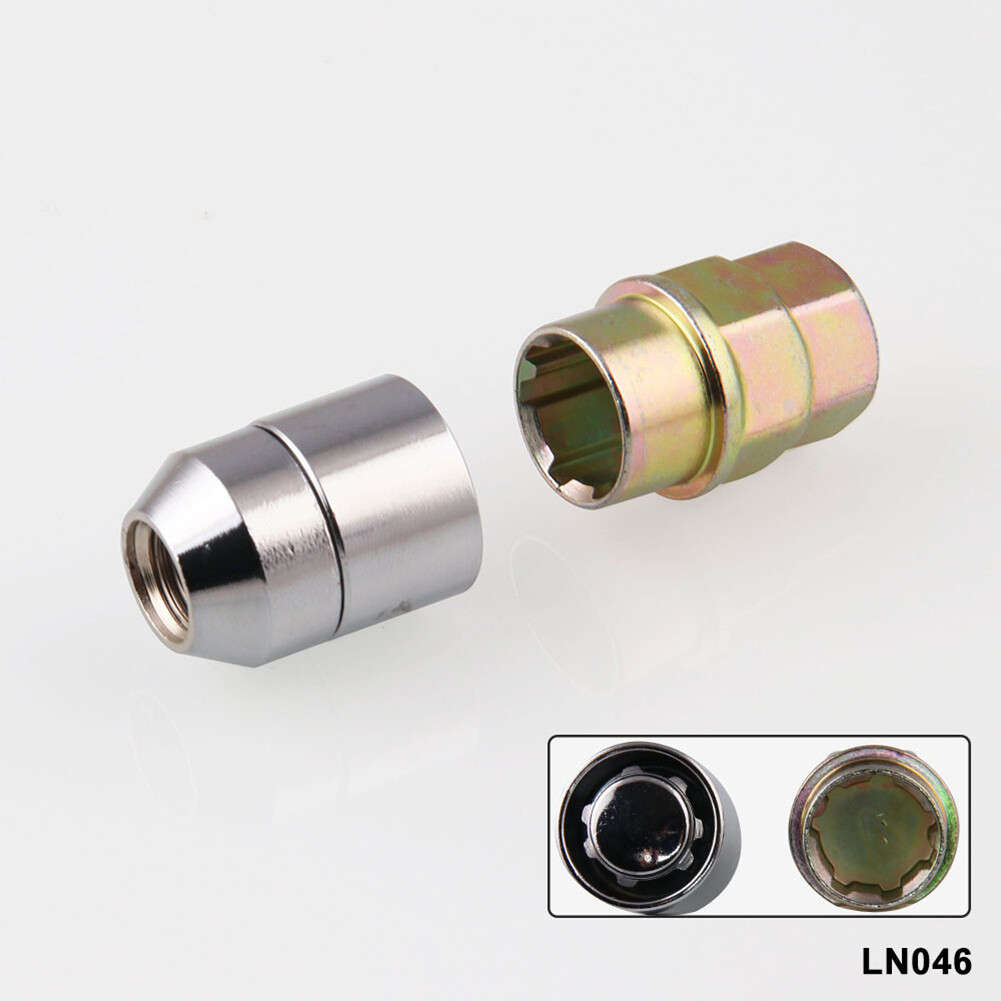 M12x1.5 Cone Seat Wheel Lug Nuts 4 Locks +1 Key Set Anti-theft Locking