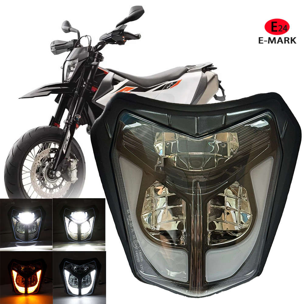 LED Headlight Hi/Lo Beam for KTM 690 SMC-R SMCR Enduro 2019 2020 2021 2022 2023